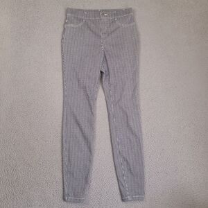 Time & Tru Pants Women Small (4-6) Black White Plaid Legging Jegging Houndstooth
